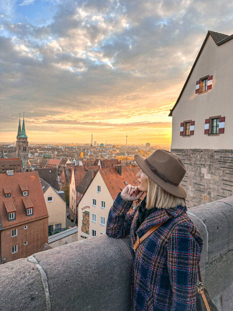 una vista dall'alto della città di Norimberga