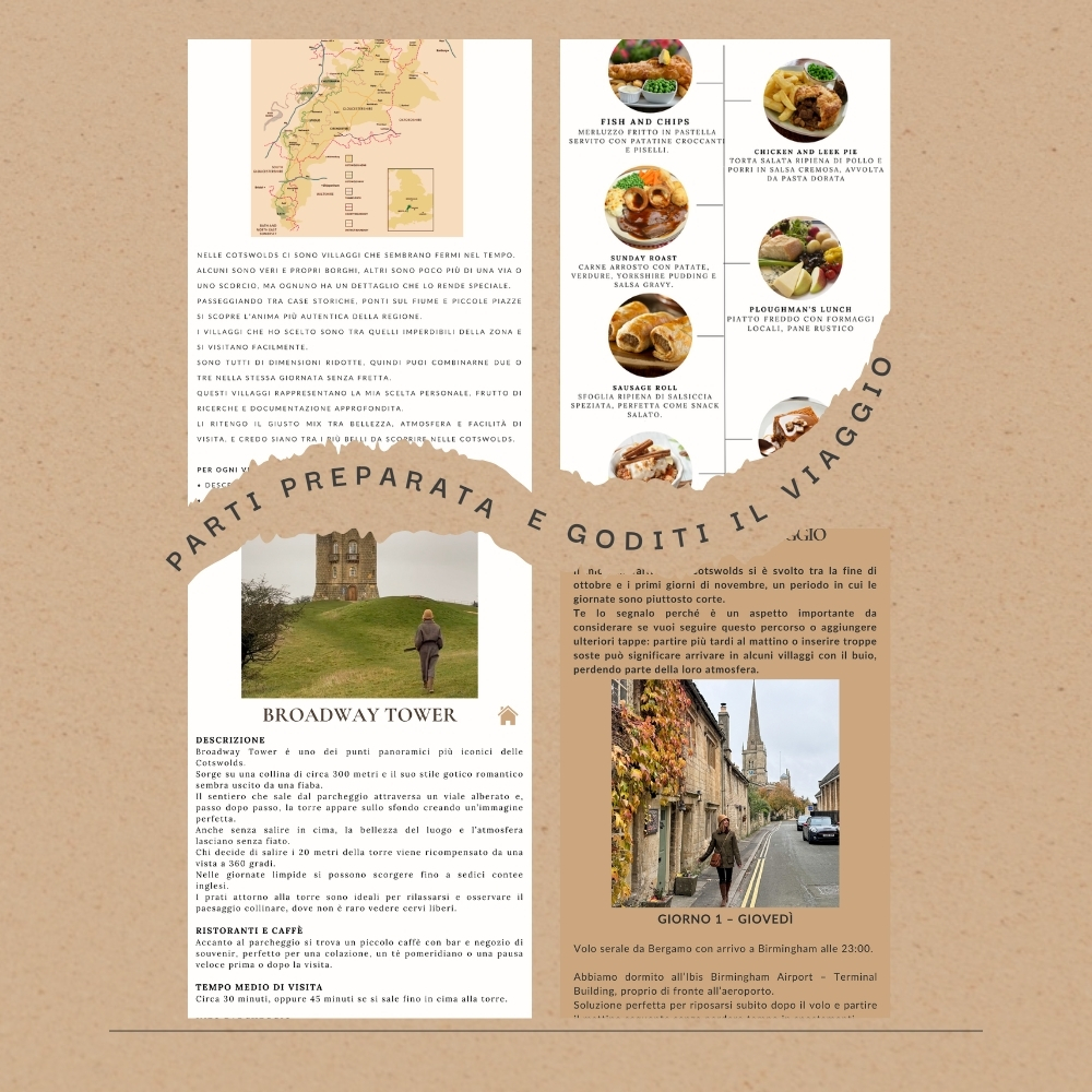 Alcune pagine della Guida delle Cotswold