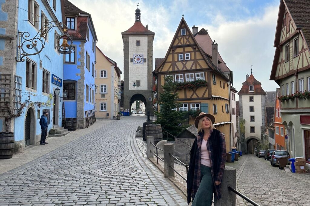 Centro storico di Rothenburg ob der Tauber in autunno